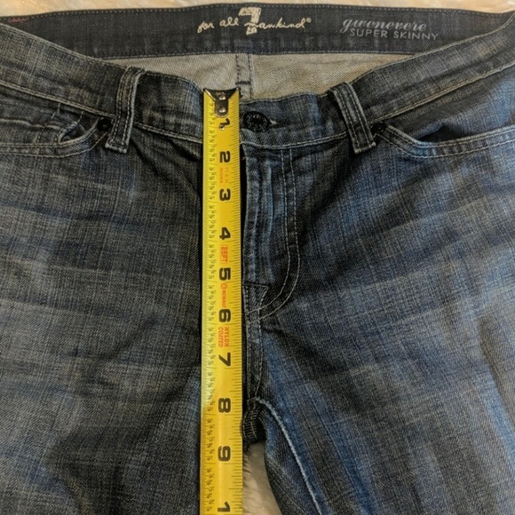 7 For All Mankind Gwenevere Skinny Raw Hem Jeans - Picture 9 of 14